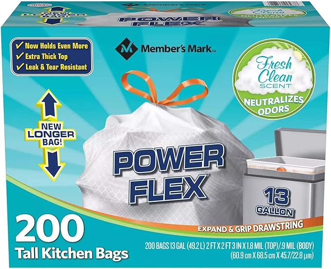 Members Mark 13 Gal Power Flex, Leak Protection, Tall Kitchen Simple Fit by MEMBER%C2%B4S+MARK