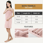 REDKISS Pink Towel Set, 6 Piece Premium Soft Bath Towel Set, Highly Absorbent - Image 2