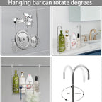 2pcs Single-Layer Hanging Shower Caddy, Rustproof Shelves Rack - Image 5