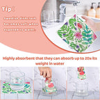 6 Pack Swedish Dishcloths for Kitchen, Swedish Rag Absorbent Spring Floral Dish - Image 3
