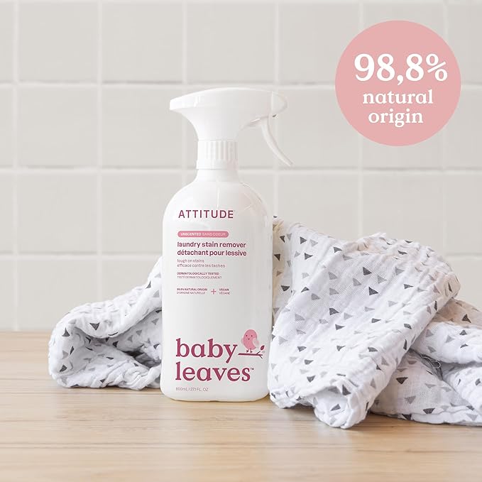 ATTITUDE Baby Laundry Stain Remover, Plant and Mineral-Based Ingredients - Image 5