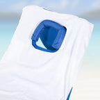 Ostrich Custom Fitted Towel for Chaise Lounge, Outdoor Beach Chair Cover with Storage Pockets, White - Towel Only - Chair Not Included - Image 3