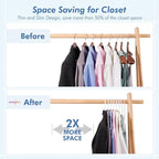 HOUSE DAY White Plastic Hangers 60 Pack, Clothes Hangers - Image 3