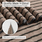 Oliven 4 Piece Brown Cabana Stripe Large Bath Towels Oversized Bath Sheet Super - Image 6