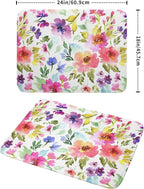 Spring Floral Dish Drying Mat for Kitchen Counter Flower Microfiber Absorbent - Image 2