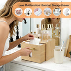 BSSN Face Towels Holder with Glass Cotton Balls Holders, Disposable Towelettes - Image 4