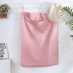 Amazhiyu Pure Linen Over The Door Laundry Hanging Hamper Bag - Image 2