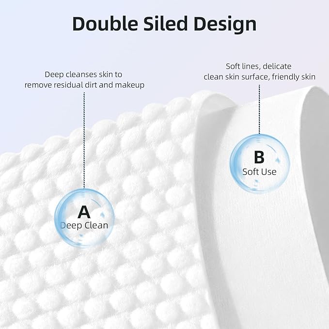 Disposable Face Towels XL, Viscose Biodegradable Large Dry Wipes, Super Soft & - Image 4