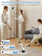 Electric Spin Scrubber with Power LCD Display, Cordless Bathroom Cleaning Brush - Image 6