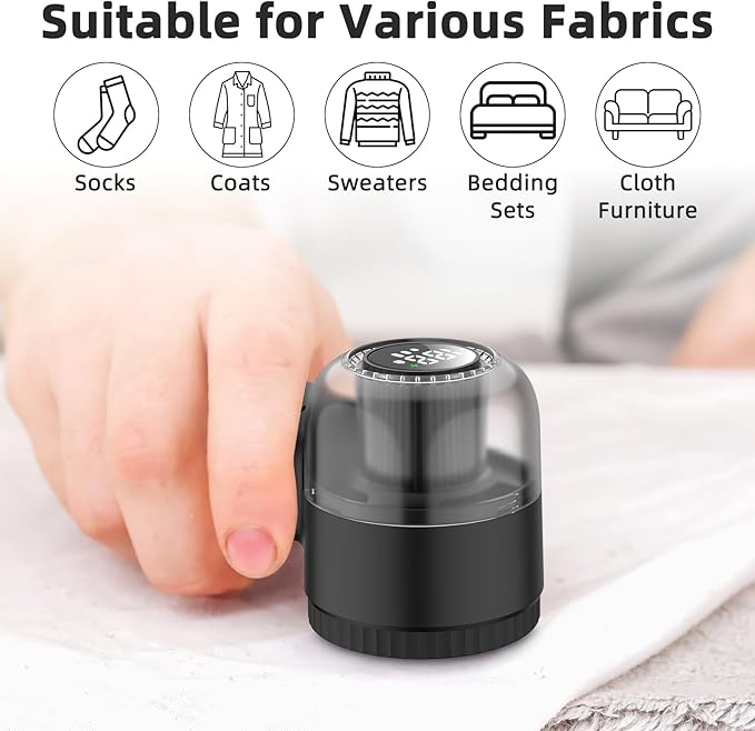 Fabric Shaver Electric Lint Remover Rechargeable Sweater Shaver Dual Protection - Image 3