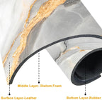 2 Pack Marble Texture Sink Splash Guard Faucet Mat Liquid Gold Marble Texture - Image 3