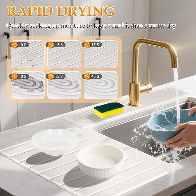 2-in-1 Stone Drying Mat Kit – Faucet Mat - Image 2