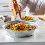 GUSTO [50 Count 9 Inch Disposable Round Aluminum Foil Pans - Image 4