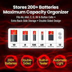 Battery Daddy Storage & Organizer Case w/Light and Tester, Stores & Protects - Image 2