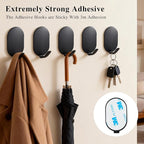Sticky Adhesive Hooks for Hanging, Key Hooks, Stainless Steel Wall Hooks - Image 2