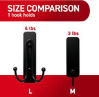 Command Medium Matte Black Wall Hook, 2 Coat Hooks and 4 Strips, Damage-Free - Image 5