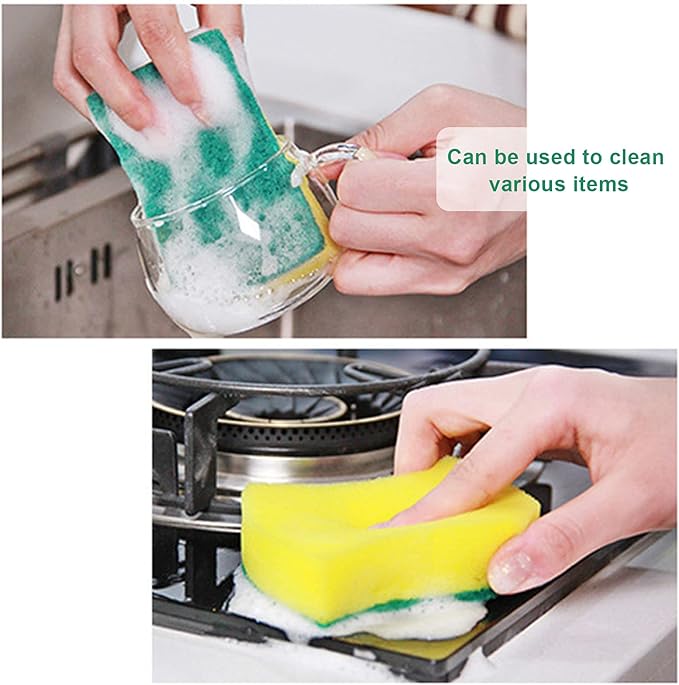 Kitchen Cleaning Sponges, Non Scratch Dishwashing Sponges Scouring Pad - Image 6