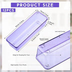 Maitys 12 Pcs Clear Drawer Organizer 9 x 3 x 2 Inches Plastic Rectangle Trays - Image 2