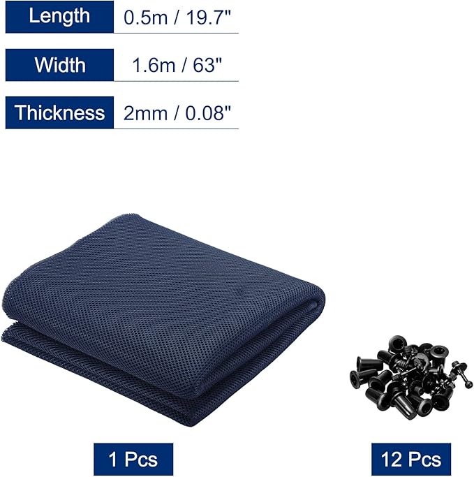 MECCANIXITY Speaker Grill Cloth 20 x 63 Inch Stereo Mesh Fabric Protective - Image 2