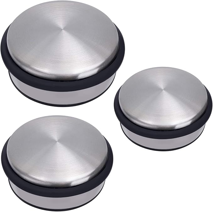 KINJOEK 3 Packs Heavy Duty No Drill Door Stopper, Stainless Steel Door Stop - Image 5
