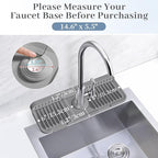PoYang 14.6 inch Faucet Mat for Kitchen Sink Splash Guard, 7° Slope Silicone - Image 3