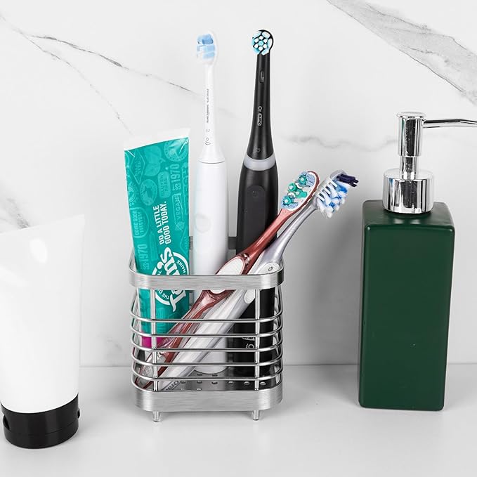 Wall Mount Toothbrush Holder for Bathroom, Stainless Steel Rustproof Toothbrush - Image 6