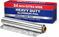 Heavy Duty Aluminum Foil Roll, 24 Inch Extra Wide, 475 Feet Length, Commercial by DHGPROFESSIONAL