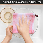 Homaxy 100% Cotton Waffle Weave Check Plaid Dish Cloths, 12 x 12 Inches - Image 4