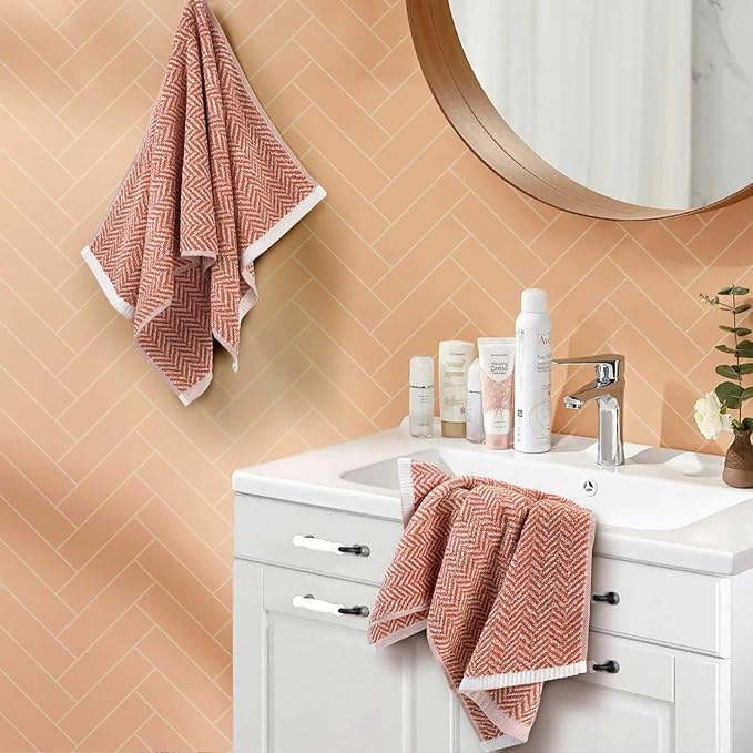 Cleanbear Coral Hand Towels for Bathroom - Image 6