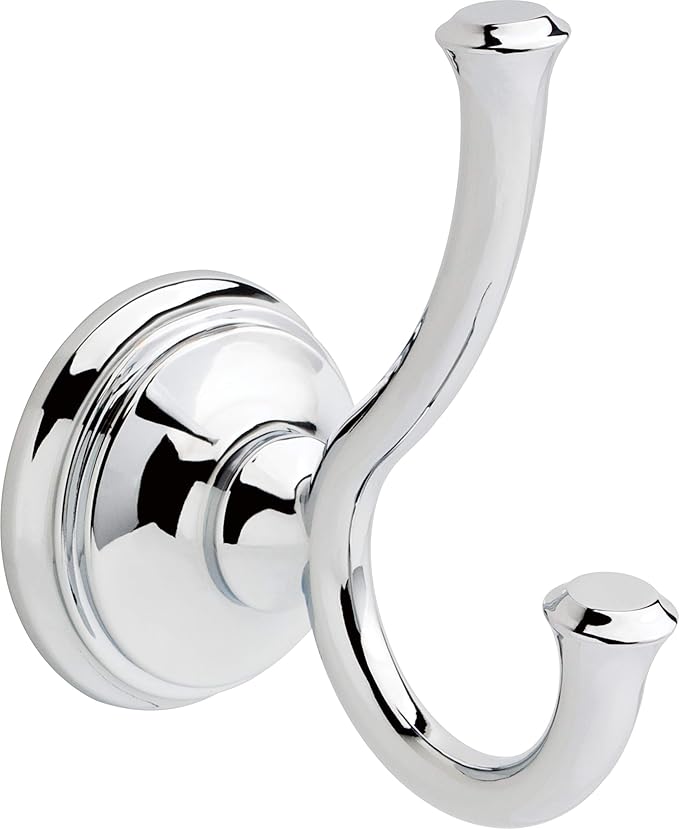 Delta 79735 Cassidy Double Towel Hook Bath Hardware Accessory in Polished Chrome by DeltaFaucet