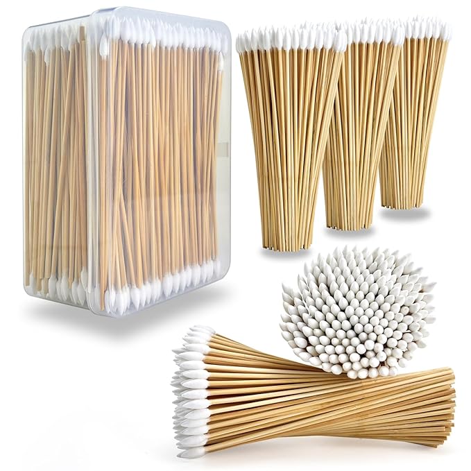 500PCS 6" Long Cotton Swabs in Storage Box by UrbanAbode