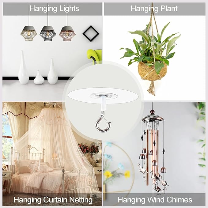 No Hole Adhesive Ceiling Hooks for Popcorn Concrete Textured Ceiling Unsmooth - Image 6