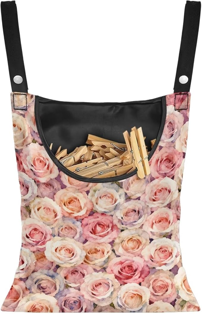 Clothes Pin Hanging Bag with Hanging Rope by Unknown
