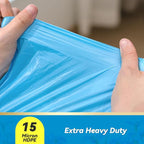 300 Count 15 Micron Extra Thick 4 Gallon Drawstring Small Trash Bags, Sturdy & - Image 2