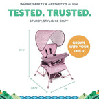 Baby Delight Go with Me Venture Portable Chair | Indoor and Outdoor | Sun Canopy | 3 Child Growth Stages | Canyon Rose - Image 4