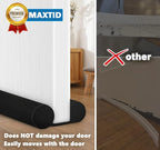 MAXTID Under Door Draft Stopper 36 Inches Black Door Bottom Seal Strip Weather - Image 7