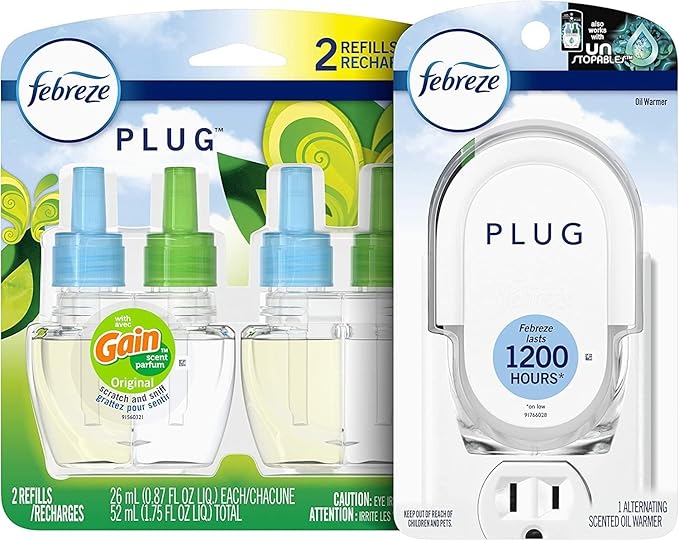 Febreze PLUG, Gain Original, Starter Kit & .87 fl. oz. Refills - Image 2