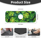 Faucet Draining Mat For Kitchen Sink, Palm Leaves Tropical Diatom Mud Absorbent - Image 2
