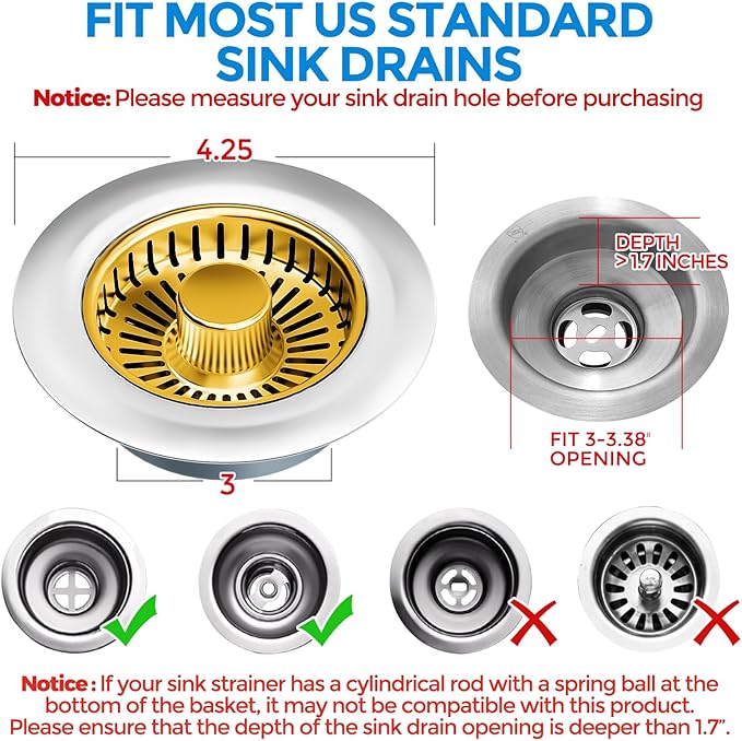 zaa Kitchen Sink Drain Strainer - Image 4