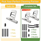 Mini Mop for Small Spaces, Foldable Self-Squeeze & Self-Wringing Wet Dry Sponge - Image 6