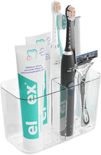 Toothbrush Holder for Bathroom Countertop and Wall by First-zgel