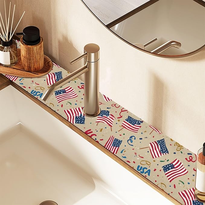 Kitchen Sink Splash Guard 2 PCS 30 Inch Sink Faucet Mat Splash Guard - Image 7