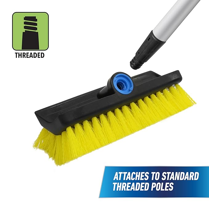 Unger Professional HydroPower Lock-On 10” Bi-Level Scrub Brush, Cleaning - Image 9