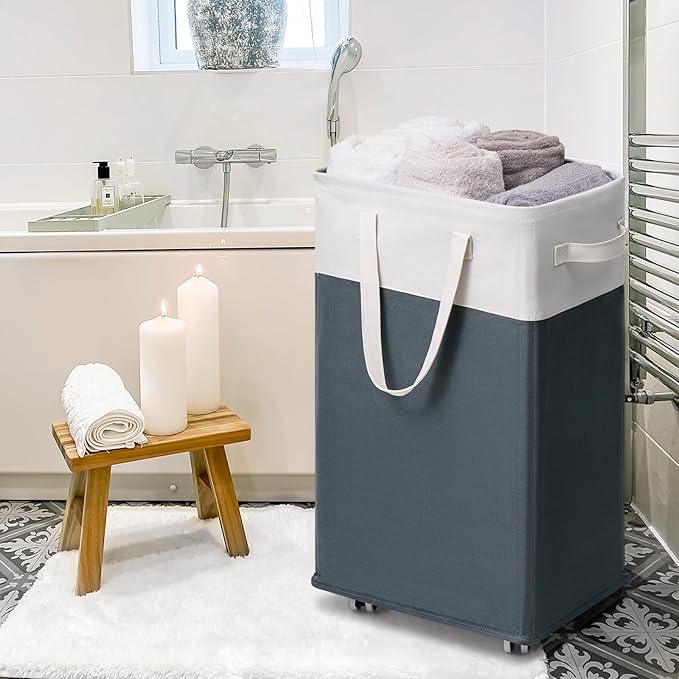 Goodpick Laundry Basket with Wheels, 75L Laundry Hamper - Image 7