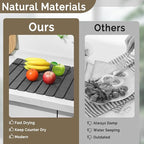 Large Stone Dish Drying Mat for Kitchen Counter, Water Absorbing Diatomaceous - Image 7
