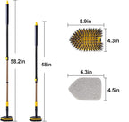 Yocada Tub Tile Scrubber Brush 2 in 1 Cleaning Brush 58.2 Inch Adjustable - Image 6