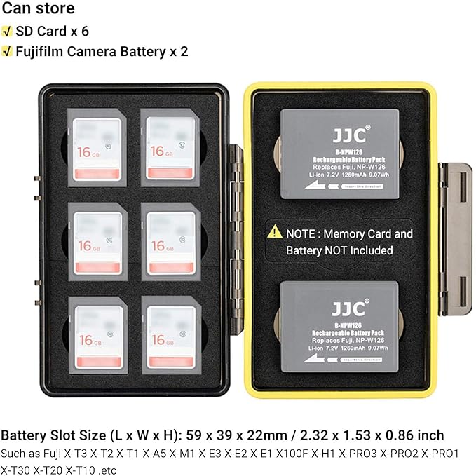 Fujifilm NP-W126 NP-W126S Camera Battery Memory Card Storage Case Holder - Image 2