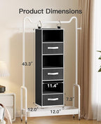 Pipishell Hanging Closet Organizer 6-Shelf, Hanging Shelves - Image 3