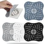 4 Pack Shower Drain Hair Catcher, Premium Silicone Shower Hair Catcher by echosari