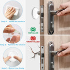 Door Stoppers for Wall, Door Knob Wall Protector 2", Self Adhesive Door Bumpers - Image 3